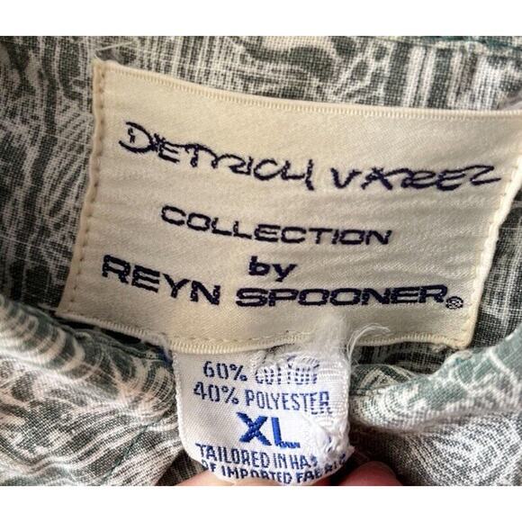 Reyn Spooner Dietrich Varez Vintage Shirt Men XL 1/3 Button Hawaiian Print Rare - Picture 2 of 10